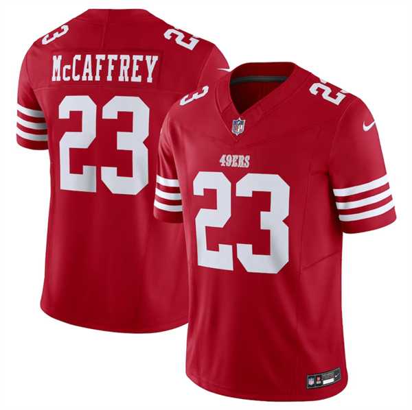 Men & Women & Youth San Francisco 49ers #23 Christian McCaffrey Red 2023 F.U.S.E. Vapor Untouchable Limited Stitched Football Jersey